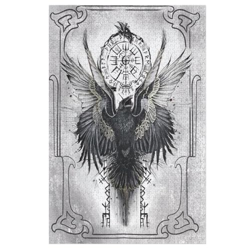 Puzzles Für Erwachsene, 1000 Teile, Wikinger-Mythos, Kreative Holzpuzzles, Praktisches Spiel, Familiendekoration （78×53cm） von PAZZK