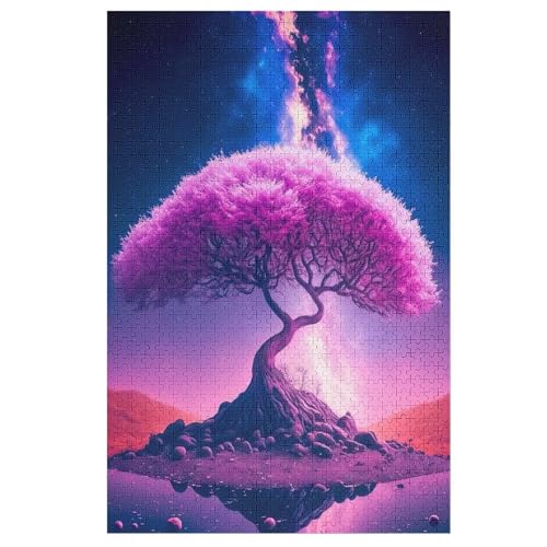 Puzzles Für Erwachsene, Puzzle Kosmischer Lebensbaum, 1000 Teile, Puzzle Aus Holz Für Erwachsene Und Kinder Ab 12 Jahren, Lernspielzeug （78×53cm） von PAZZK