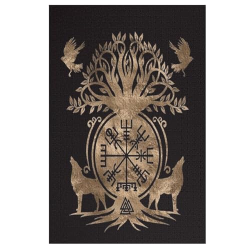 Puzzles Für Erwachsene, Puzzle Wikingermythos, 1000 Teile, Puzzle Aus Holz Für Erwachsene Und Kinder Ab 12 Jahren, Lernspielzeug （78×53cm） von PAZZK
