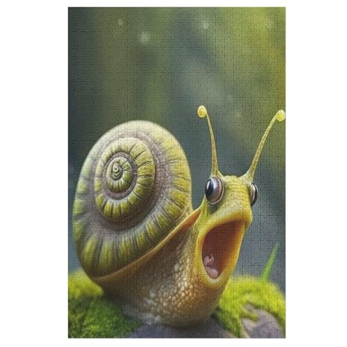 Puzzles Für Erwachsene, Puzzle süß Schnecke, 1000 Teile, Puzzle Aus Holz Für Erwachsene Und Kinder Ab 12 Jahren, Lernspielzeug （78×53cm） von PAZZK