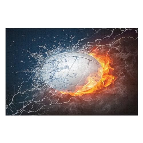 Puzzles Für Erwachsene, Volleyball Puzzle, 1000 Teile, Kreatives Puzzle, Geistiges Spielzeug, Kinder, Montagespiele （75×50cm） von PAZZK