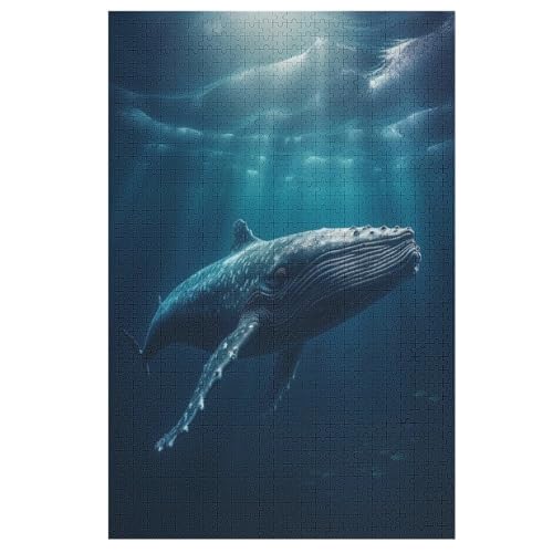Puzzles Für Erwachsene, Wale, 1000-teilige Puzzles Für Erwachsene Und Kinder Ab 12 Jahren, Holzpuzzles Für Die Heimdekoration, （78×53cm） von PAZZK