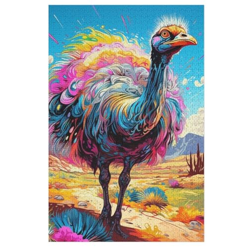 Puzzles Für Erwachsene: Strauß, 1000-teiliges Holzpuzzle Für Erwachsene Und Kinder Ab 12 Jahren. Tolles Geschenk Für Erwachsene （78×53cm） von PAZZK