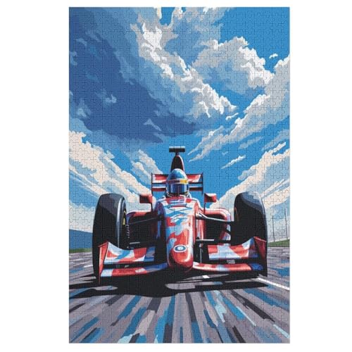 Rennauto Puzzles 1000 Teile Erwachsener Kniffel Spaß Für Die Ganze Familie - 1000 Puzzleteilige Motive, Holzpuzzle Kinder Erwachsene, Impossible Puzzle Schwer （78×53cm） von PAZZK