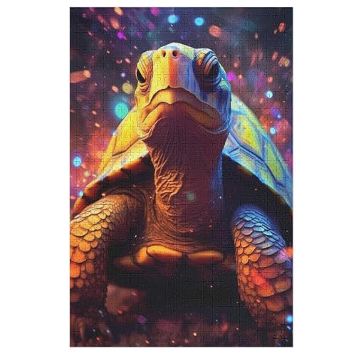 Schildkröte 1000 Teile Premium-Puzzles Für Erwachsene Kinder- Holzpuzzles Spaß Und Lernspiele - Perfekte Puzzle-Geschenke （78×53cm） von PAZZK