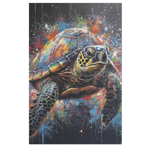 Schildkröte 1000 Teile Puzzle, Holzpuzzle, Puzzles Für Erwachsene Kinder, 1000 Teile Puzzle Für Jugendliche & Erwachsene Lernspiel Herausforderungsspielzeug （78×53cm） von PAZZK