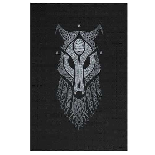Wikingermythos,1000 Teile,Holzpuzzle,einzigartiges Puzzle,kreatives Puzzle,Geschenk Für Erwachsene,Familienspiel,Herausforderungsaktivität,（78×53cm） von PAZZK