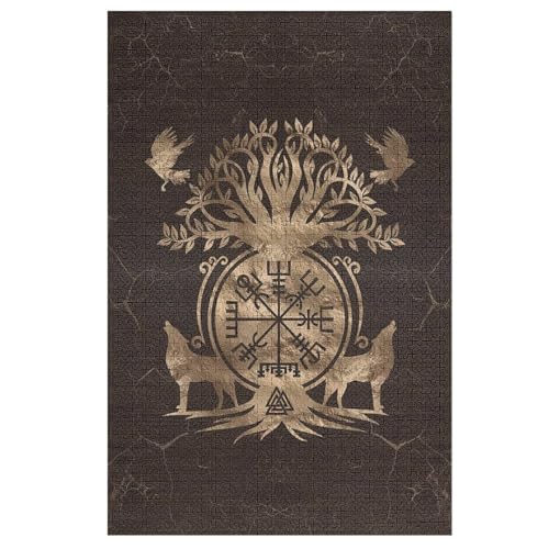 Wikingermythos-Puzzle Für Erwachsene, 1000-teilige Puzzles Für Teenager Und Kinder, Kreative Puzzles Für Die Familie, Herausfordernde Spiele, Spielzeug, Geschenke （78×53cm） von PAZZK