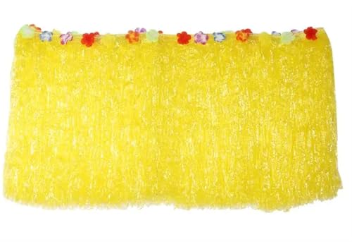 PBDEIOEOE Plissee-Tischrock Party Dekoration Sommer Strand Partys Dekoration Gras Partys(Yellow,276X75) von PBDEIOEOE