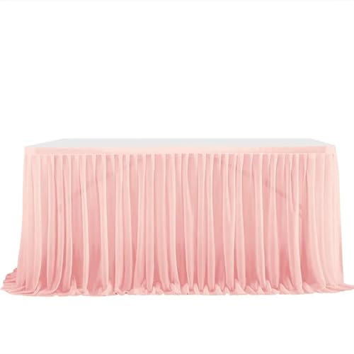 PBDEIOEOE Plissee-Tischrock Party Geburtstag Plissee Dessert Tischdecke Abdeckung Hochzeit Festiveing ​​Hause Tisch Dekor(Blood Tooth,6FT 77x183cm) von PBDEIOEOE