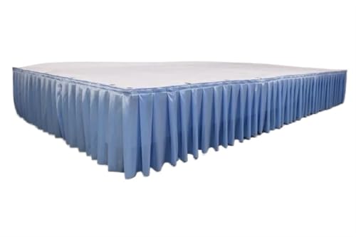 PBDEIOEOE Plissee-Tischrock Plissee Hochzeit Hintergrund Vorhänge Tisch Cothes for Geburtstag Bankett Stageing Event Party(Blue,H35cm x L300cm) von PBDEIOEOE