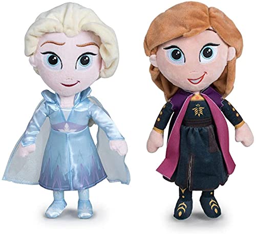Disney - Frozen Pack 2 Plüsch 11'81"/30cm Prinzessinnen Die Eiskönigin - Völlig Unverfroren - ELSA + Anna Qualität super Soft von PBP