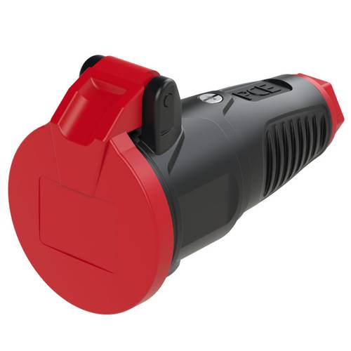 PCE 2412-srw Schutzkontaktkupplung Gummi, Kunststoff 230V Schwarz, Rot IP54 von PCE