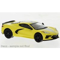 PCX87 0672 1:87 / H0 Chevrolet Corvette C8 hellgelb schwarz, 2020 von PCX87