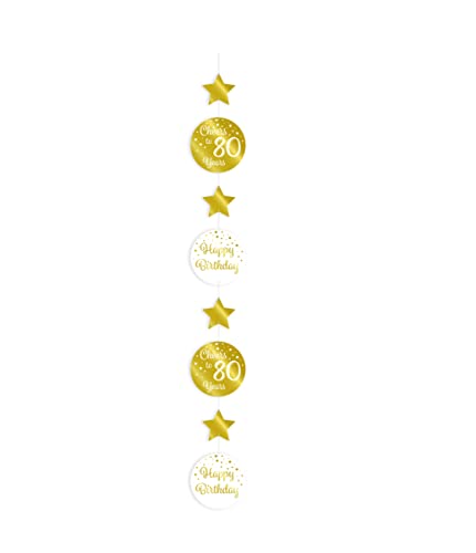 PD-Party 7023211 Plastik Hängend Partei Dekoration | Feierlichkeiten - 80, Gold/Weiß, 14cm Länge x 14cm Breite x 120cm Höhe PD-Party 7023211 Plastik Hängend Partei Dekoration | Feierlichkeiten - 80, Gold/Weiß, 14cm Länge x 14cm Breite x 120cm Höhe von PD-Party
