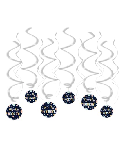 PD-Party 7024125 Swirl Dekorationen | Elegant Stil | Hanging Dekorationen - Hip Hip Hooray, Mehrfarbig, 70cm Länge x 14cm Breite x 0.1cm Höhe PD-Party 7024125 Swirl Dekorationen | Elegant Stil | Hanging Dekorationen - Hip Hip Hooray, Mehrfarbig, 70cm Länge x 14cm Breite x 0.1cm Höhe von PD-Party