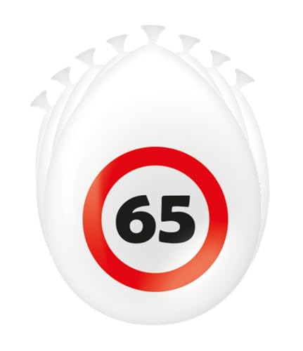 PD-Party 7032409 Partei Dekoration Verkehr Zeichen Ballons | Geburtstag Feier | Verkehr Zeichen – 65, Pack von 8, Mehrfarben, 30cm Länge x 30cm Breite x 30cm Höhe von PD-Party