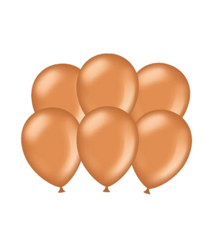 PD-Party 7036588 Party Luftballons | Natürliche Rubber (Latex) | Partei Dekoration, Pack von 6, Chromkupfer, 30cm Länge x 30cm Breite x 30cm Höhe von PD-Party
