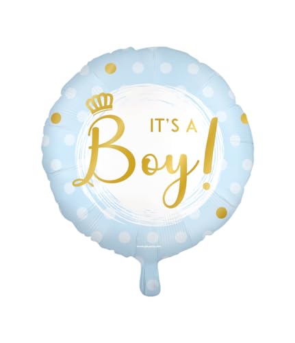 PD-Party 7042133 Folien Ballons | Party Balloons | Glücklich Partei Dekoration – It's a Boy, Blau, 46cm Länge x 46cm Breite x 46cm Höhe von PD-Party