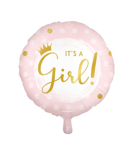 PD-Party 7042134 Folien Ballons | Party Balloons | Glücklich Partei Dekoration – It's a Girl, Rosa, 46cm Länge x 46cm Breite x 46cm Höhe von PD-Party