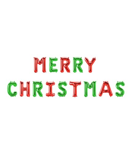 PD-Party 7100028 Folien Ballons Bausatz | Party Balloons | Festliche Thema Feier – Merry Christmas, Mehrfarben, 190cm Länge x 40cm Breite x 7.5cm Höhe von PD-Party