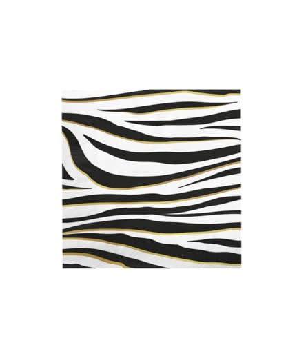 PD-Party 7110004 Glücklich Partei Servietten | Spezielles Thema | Tisch Dekoration – Zebra, Mehrfarben, 16cm Länge x 16cm Breite x 0.1cm Höhe PD-Party 7110004 Glücklich Partei Servietten | Spezielles Thema | Tisch Dekoration – Zebra, Mehrfarben, 16cm Länge x 16cm Breite x 0.1cm Höhe von PD-Party