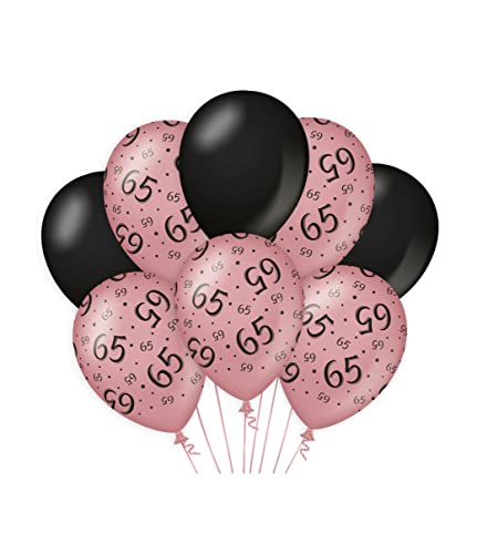 PD-Party 7023413 Classy Party Luftballons | Natürliche Rubber (Latex) | Geburtstag Feier Partei Dekoration - 65, Packung von 8, Rose/Schwarz, 30cm Länge x 30cm Breite x 30cm Höhe von PD-Party