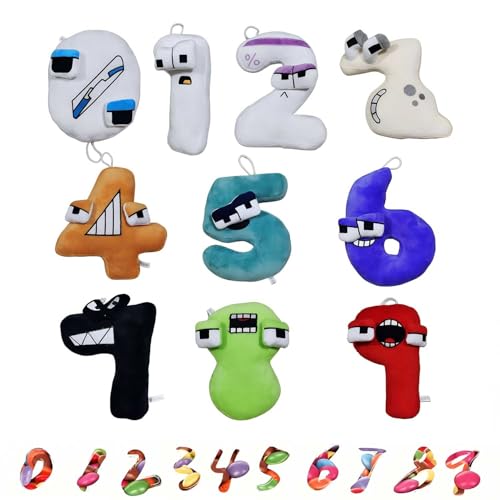 PDDBKTEI Alphabet Lore PlüSch，26-Teiliges Alphabet Lore PlüSchspielzeug Set，Weiche Digitale WissensfüLlpuppe，GefüLltes PäDagogisches Alphabet-Spielzeug，Puzzle Alphabet Spielzeug，Digitaler PlüSch von PDDBKTEI