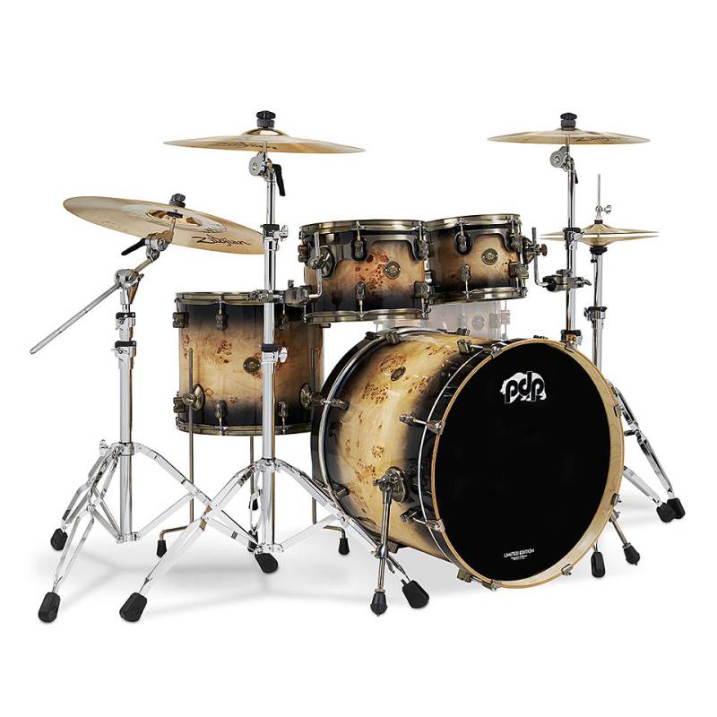 pdp Concept Mapa Burl to Black Burst Lacquer 22" Limited Shell Set von PDP