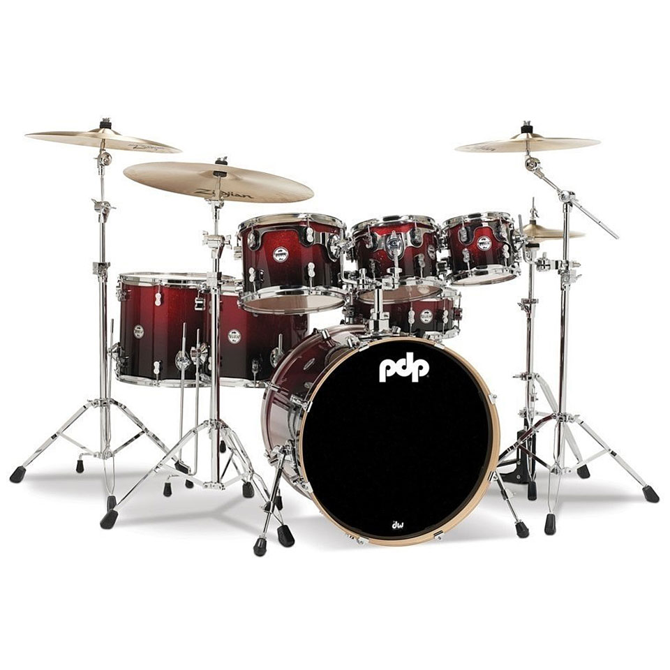 pdp Concept Maple CM7 Red to Black Fade Shellset Schlagzeug pdp Concept Maple CM7 Red to Black Fade Shellset Schlagzeug von PDP
