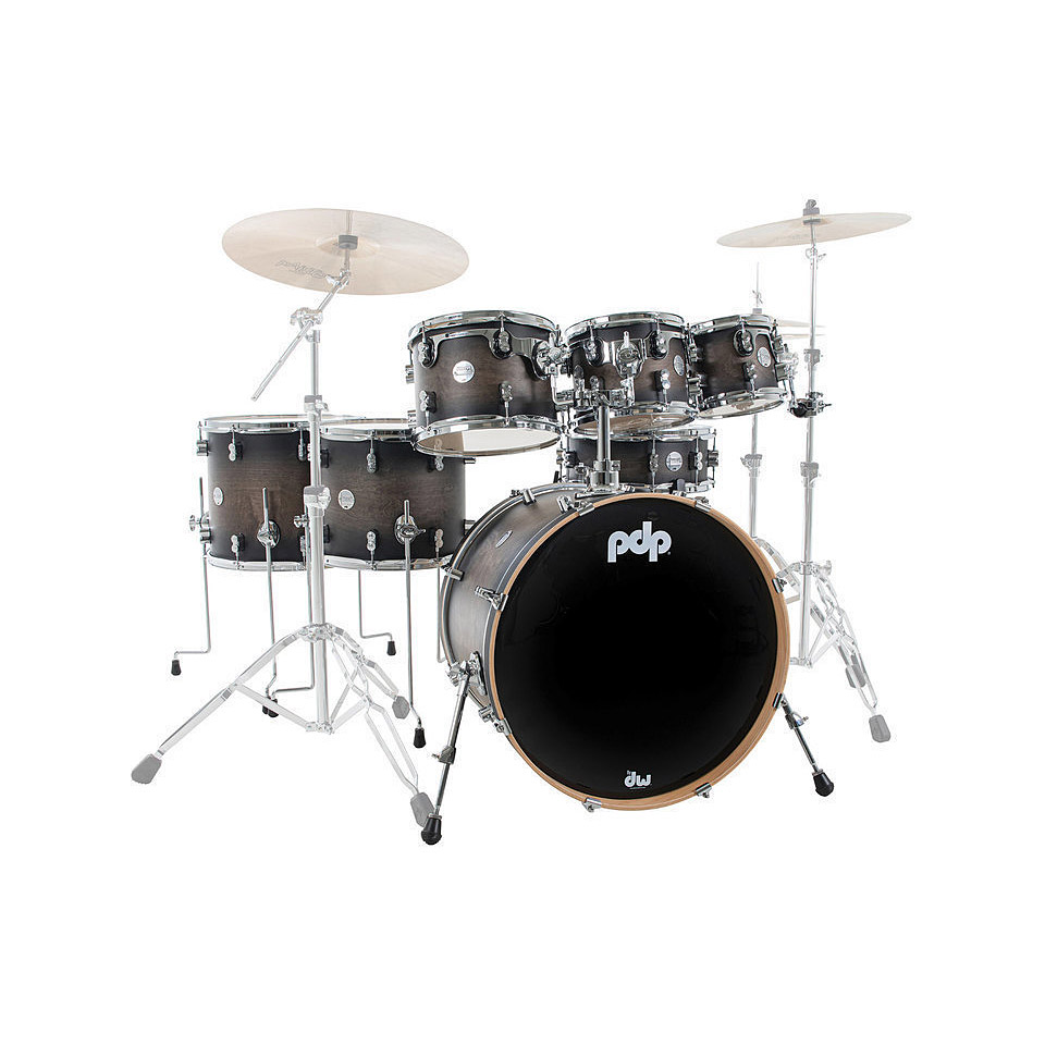 pdp Concept Maple CM7 Satin Charcoal Burst Shellset Schlagzeug von PDP