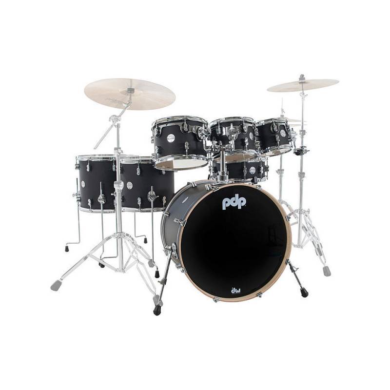 pdp Concept Maple CM7 Satin Black Shellset Schlagzeug von PDP