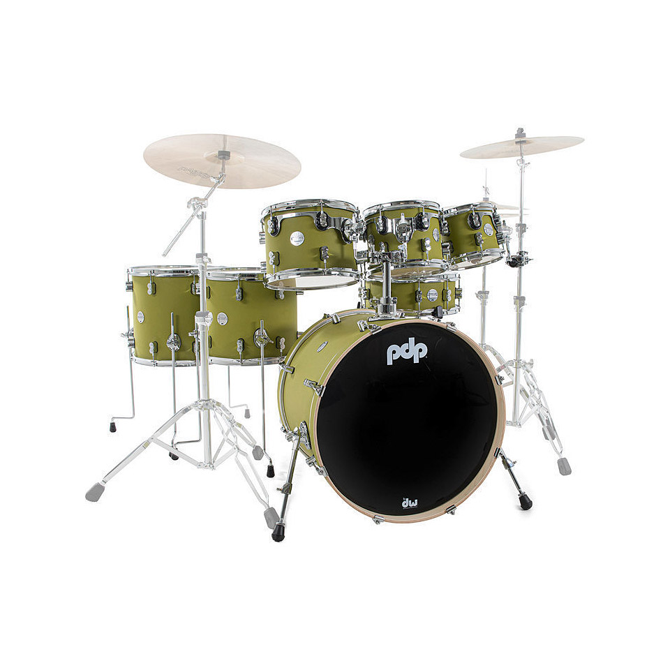 pdp Concept Maple CM7 Satin Olive Shellset Schlagzeug von PDP