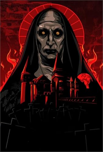 PDSYUCHEN 1000 Stück ，Difficult Puzzle ，Horror Film The Nuns Poster, Spiele Zur Stressreduzierung Für Die Ganze Familie ，Heraus for Derungs Spiel Für Erwachsene Gifts - Jw99Th von PDSYUCHEN