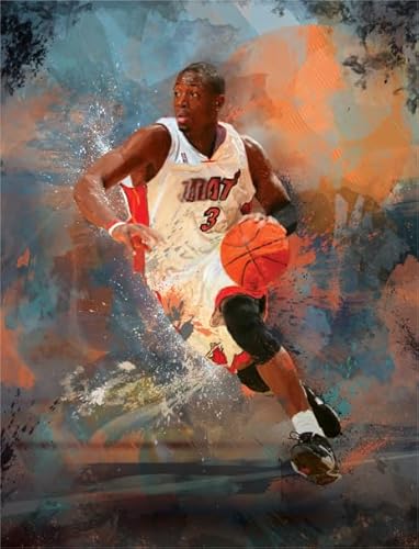 PDSYUCHEN 1000 Stück Puzzle - Difficult Puzzle - Basketball Player 3 Poster - Spiele Zur Stressreduzierung Für Die Ganze Familie - Personalisiertes Challenge-Spielzeug Für Erwachsene Gifts - Jw97Th von PDSYUCHEN