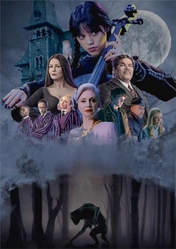 PDSYUCHEN 1000 Stück Puzzle - Difficult Puzzle - Classic Horror Movie Wednesdays Poster - Personalisiertes Challenge-Spielzeug Für Erwachsene Gifts - Jw152Th von PDSYUCHEN