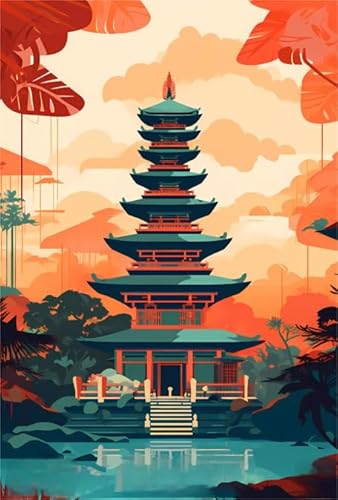 PDSYUCHEN 1000 Stück Puzzles ，Retro Travel Scenery Poster ，Gedächtnis-Erkennungs Spiel ，Stressabbau-Spiel Für Erwachsene, Kunstbild - Jw09Th von PDSYUCHEN