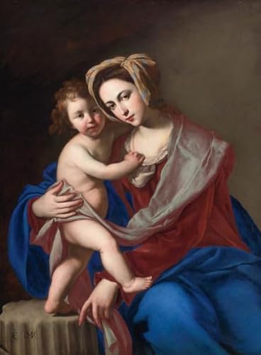PDSYUCHEN 1000 Stück Puzzles - The Madonna Retro Art Oil Paintings - Gedächtnis- Und Wahrnehmungs Spiele Für Ältere Menschen - Spiele Zur Stressreduzierung Für Die Ganze Familie - Jw69Th von PDSYUCHEN