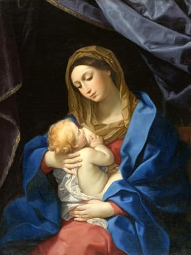 PDSYUCHEN 1000 Stück Puzzles - The Madonna Retro Art Oil Paintings - Gedächtnis- Und Wahrnehmungs Spiele Für Ältere Menschen - Spiele Zur Stressreduzierung Für Die Ganze Familie - Jw70Th von PDSYUCHEN