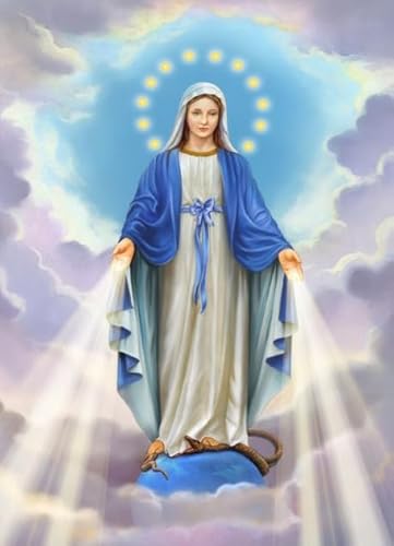 PDSYUCHEN 1000 Stück Puzzles - The Madonna Retro Art Oil Paintings - Gedächtnis- Und Wahrnehmungs Spiele Für Ältere Menschen - Spiele Zur Stressreduzierung Für Die Ganze Familie - Jw73Th von PDSYUCHEN