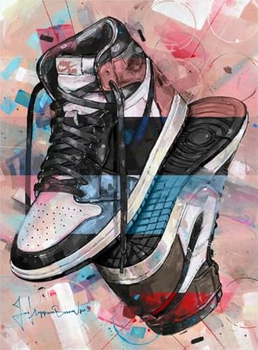 PDSYUCHEN 1000 Teile ，Bunt Fun Puzzle ，Poster ，Gifts ，Sneakerss Art Graffiti ，Home Decoration ，Spielzeug Zur Stressbewältigung Für Erwachsene - Tz197Kj von PDSYUCHEN