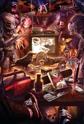 PDSYUCHEN 1000 Teile ，Bunt Puzzles ，Bilder ，Classic Horror Movie Collections ，Stressabbau-Puzzlespielzeug Für Erwachsene - Tz177Kj von PDSYUCHEN