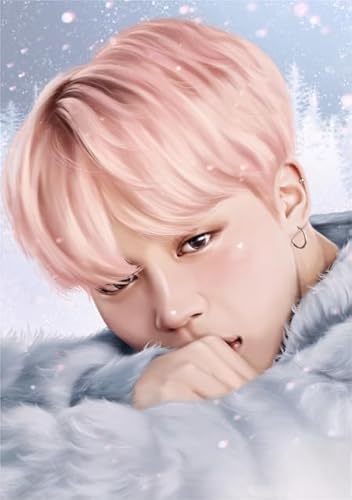 PDSYUCHEN 1000 Teile ，Bunt Puzzles ，Bilder ，Gifts ，Korea Boyband Bt S Jimins Art Poster ，Stressabbau Für Erwachsene – Lernspielzeug - Tz228Kj von PDSYUCHEN