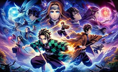 PDSYUCHEN 1000 Teile ，Difficult Puzzle ，Bunt ，Bilder ，Classic Japanese Animes Demons Poster Puzzle ，Personalisierte Heraus for Derungs -Spielzeuge Für Erwachsene - Tz526Kj von PDSYUCHEN