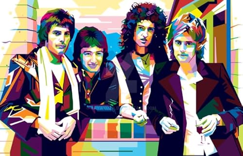 PDSYUCHEN 1000 Teile ，Difficult Puzzle ，Gifts ，Bilder ，Queen.Band Colour Fun Poster Puzzles ，Spiel Für Erwachsene ，Wand Dekoration - Tz234Kj von PDSYUCHEN