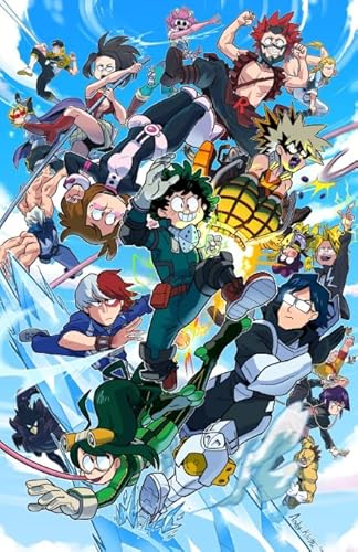PDSYUCHEN 1000 Teile ，Poster ，Difficult Puzzle ，Bunt ，Japanese Animes My Heross Academias Art Bilder ，Lernspielzeug Für Kinder - Tz567Kj von PDSYUCHEN