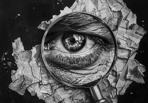 PDSYUCHEN 1000 Teile - Bilder - Difficult Puzzle - Black White Art Painting of Eyes - Personalisierte Heraus for Derungs -Spielzeuge Für Erwachsene - Gedächtnis- Und Kognitions Spiel - Tz424Kj von PDSYUCHEN