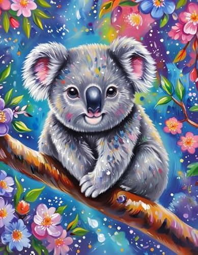 PDSYUCHEN Colour Fun Puzzle - 1000 Stück - Cute Koalass Art Picture - Spielzeug Für Erwachsene Lernspiele Poster - Familienspaß-Heraus for Derungs Spielzeug - Jw15Th von PDSYUCHEN