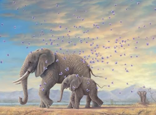 PDSYUCHEN Colourful,Irregular 1000 Stück,Difficult Puzzle, Cute Elephants Fun Pictures,Puzzle Spielzeug Zum Stressabbau Für Erwachsene Und Familien Gifts - Jw53Th von PDSYUCHEN