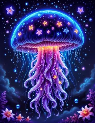 PDSYUCHEN Colourful - Irregular Puzzle 1000 Stück - Sea Animals Jellyfish Colour Poster - Personalisiertes Spielzeug Für Erwachsene Für Kinder - Familienspaß-Heraus for Derungs Spielzeug - Jw79Th von PDSYUCHEN